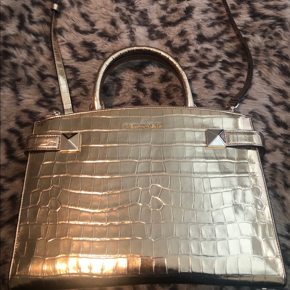 Michael Kors Karla Gold Satchel New With Tags
